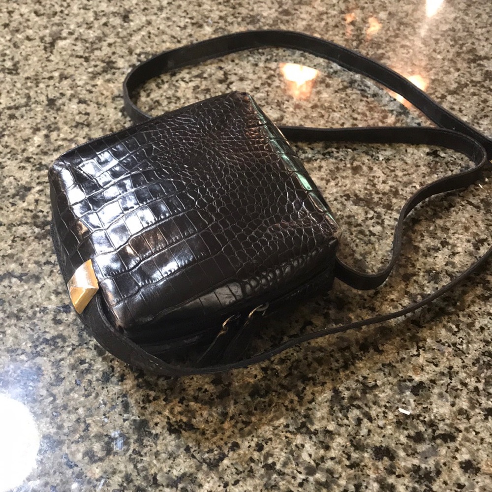 Cross body bag black leather